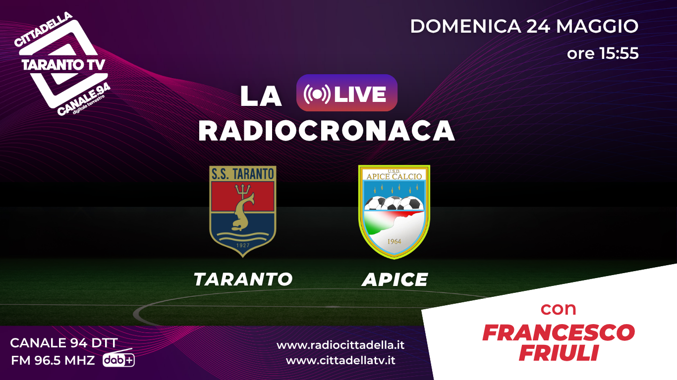 IL TARANTO, COME SEMPRE, SU RADIO CITTADELLA